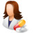 Medical Pharmacist Female Light Icon